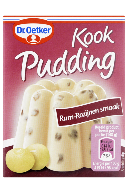 Dr. Oetker kookpudding rum rozijnen