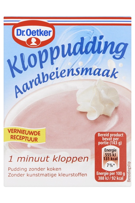 Dr. Oetker Kloppudding Aardbeien 74 g