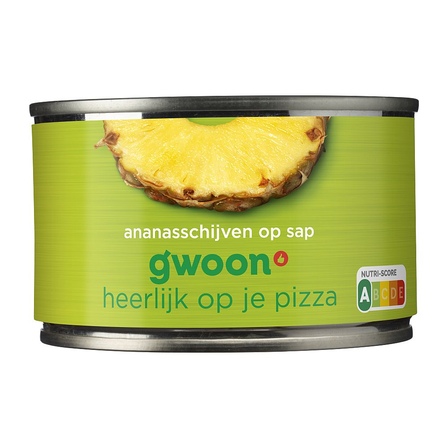 g'woon Ananasschijven op Sap