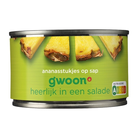 g'woon Ananasstukjes op Sap