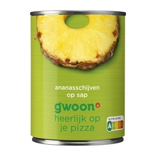 g'woon Ananasschijven op Sap