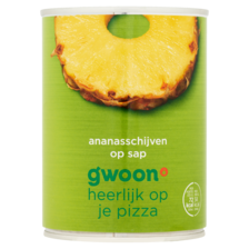 g'woon Ananasschijven op Sap