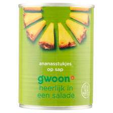 g'woon Ananasstukjes op Sap