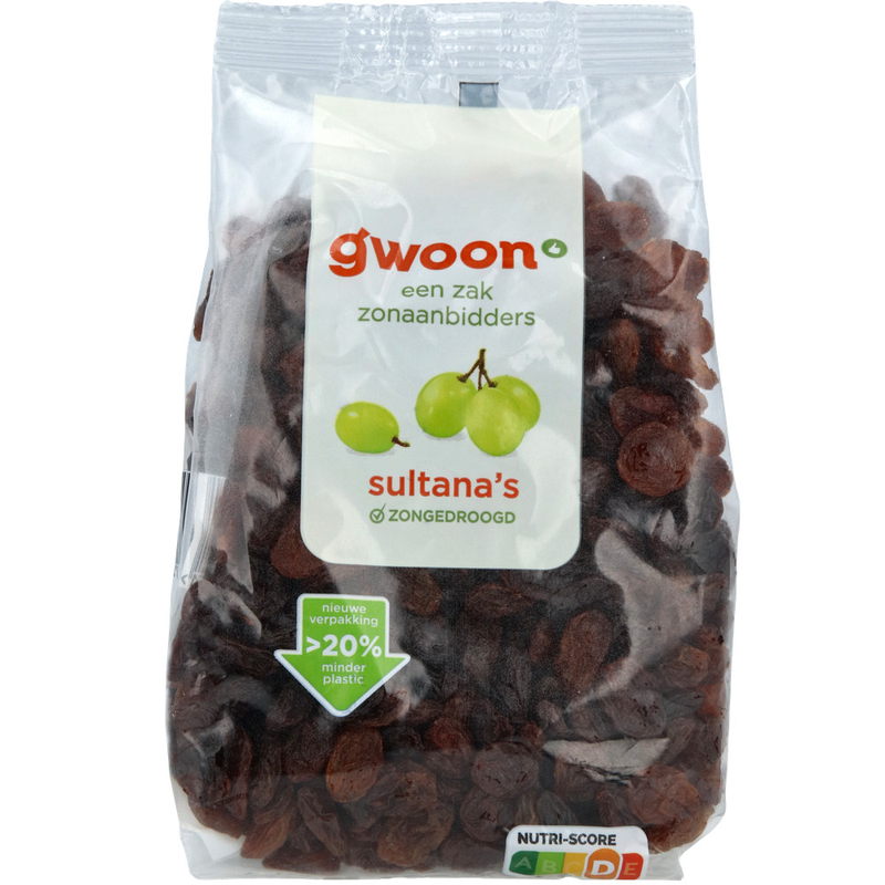 G'woon sultana rozijnen 375gr