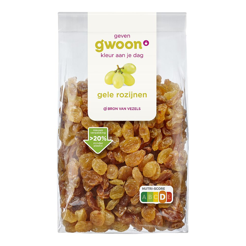 G'woon blanke rozijnen 375gr