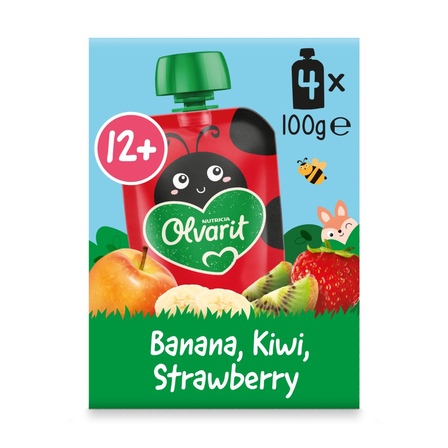 Olvarit Banaan - Kiwi - Aardbei 12+ Mnd.
