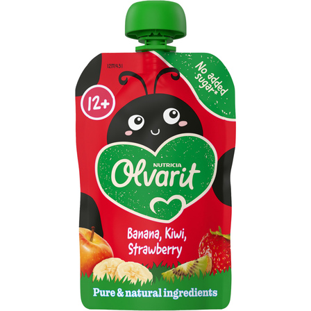Olvarit Banaan Appel Kiwi 12+ maanden