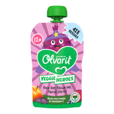 Olvarit Knijpfruit rode biet paarse wortel 12m+