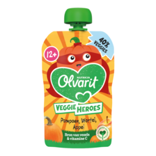 Olvarit Knijpfruit pompoen wortel appel 12m+