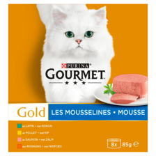 Gourmet Gold Mousse o.a. met Kip Kattenvoer Nat 8 x 85 g