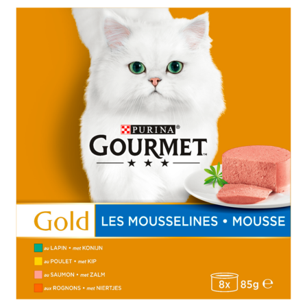 Gourmet Gold Mousse o.a. met Kip Kattenvoer Nat 8 x 85 g