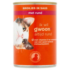 g'woon Brokjes in Saus met Rund 415 g