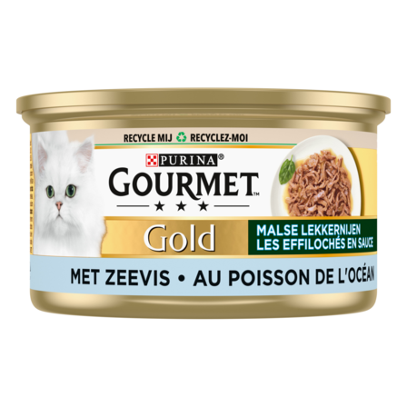Gourmet gold malse lekkernijen met zeevis