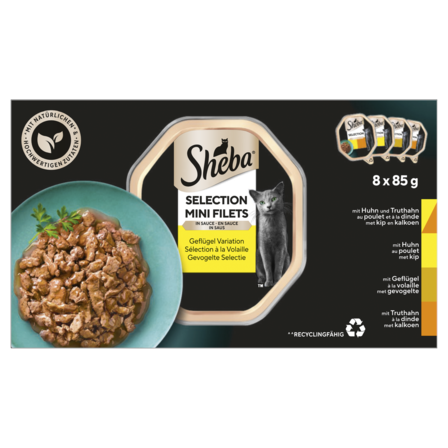 Sheba mini filets in saus, gevogelte selectie