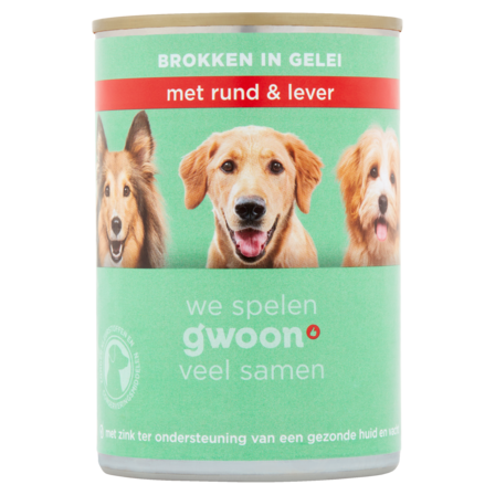 g'woon Brokken in Gelei met Rund en Lever 415 g