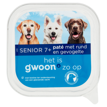 G'woon Senior 7+ Pate met Rund en Gevogelte
