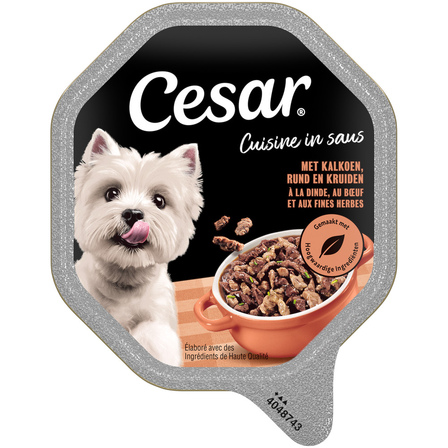 Cesar cuisine met kalkoen & rund in saus