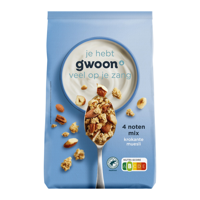 G'woon krokante muesli noten 900gr