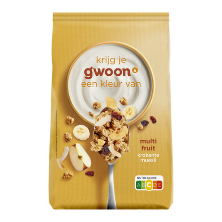 g'woon krokante muesli multivruchten