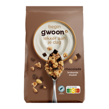 g'woon krokante muesli chocolade