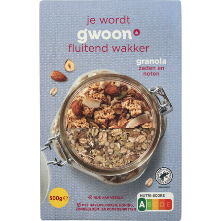 g'woon Granola noten en zaden