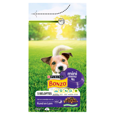 PURINA Bonzo Mini Menu met Rund en Lam