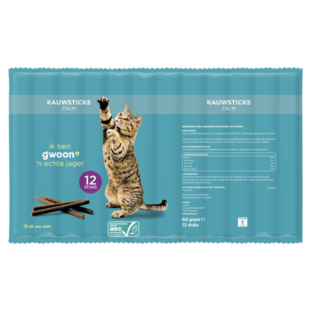 G'woon Kauwsticks Kat Zalm