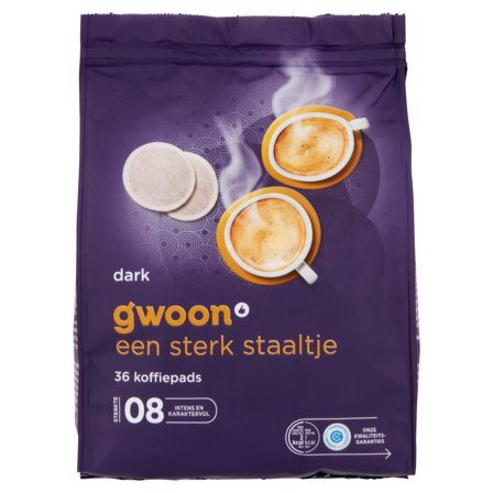 g'woon Koffiepads Dark 36 Stuks 252 g