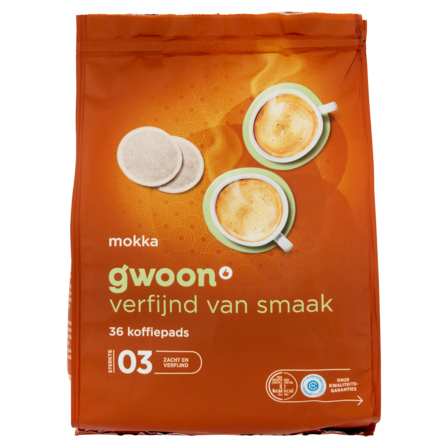 g'woon Koffiepads Mokka 36 Stuks 252 g