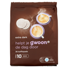 g'woon Koffiepads Extra Dark 36 Stuks 252 g