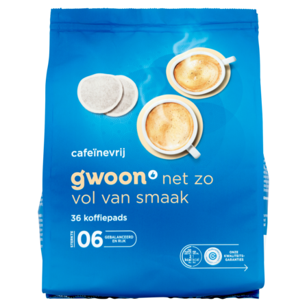 g'woon Koffiepads Cafeïnevrij 36 Stuks 252 g