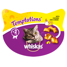 Whiskas Temptations - Kip & Kaas - Kattensnacks - 60 g