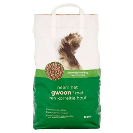 g'woon Kattenbakvulling Houtkorrels 10 L