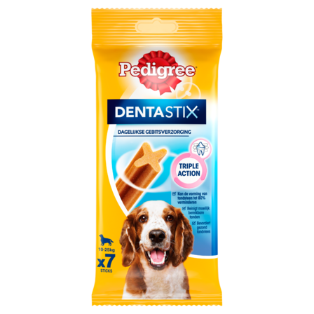Pedigree Dentastix Medium Kauwstaaf - Gebitsverzorgende Hondensnack - 7 Stuks