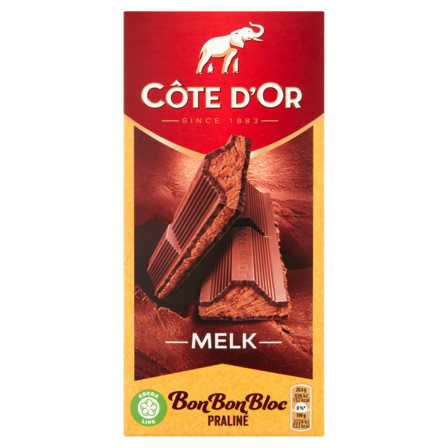 Côte d'Or BonBonBloc chocolade reep Praliné Melk 200 g