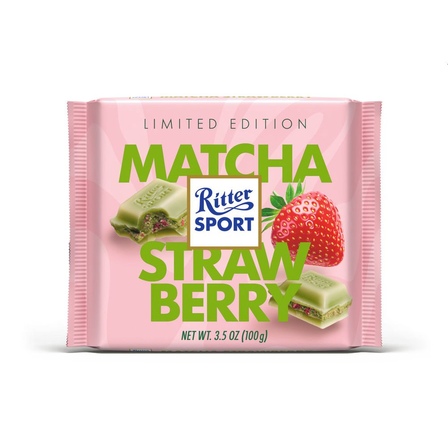 Ritter Sport matcha strawberry limited edition