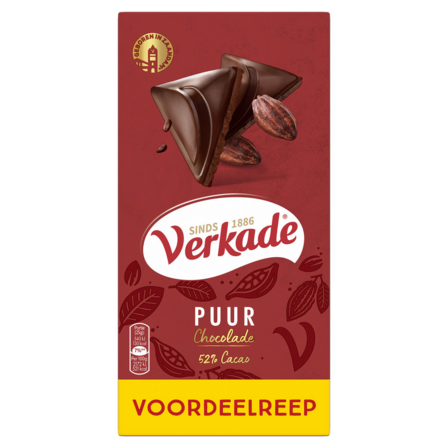 Verkade puur chocoladereep