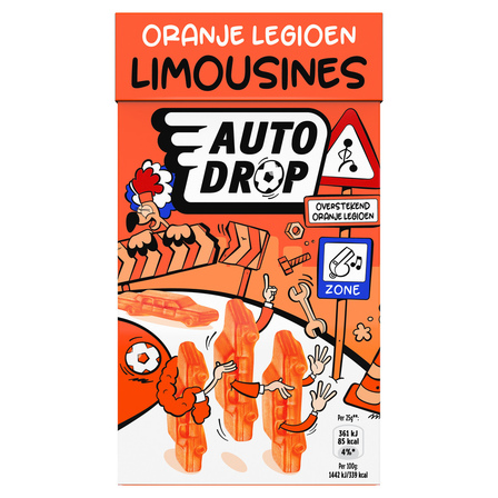 Autodrop oranje brulbakken