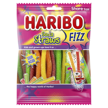Haribo Fruitgom Soda Straws F!zz