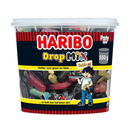 Haribo drop mix gekleurd