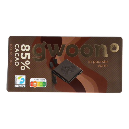 g'woon Extra Pure Chocolade 85% Cacao