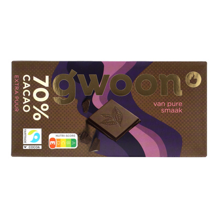 g'woon Extra Pure Chocolade 72% Cacao