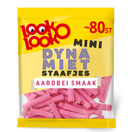 Look-O-Look Mini Dynamietstaafjes Aardbeismaak