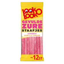 Look-O-Look Zure gevulde staafjes Aardbei-Vanille