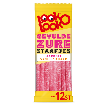 Look-O-Look Zure gevulde staafjes Aardbei-Vanille