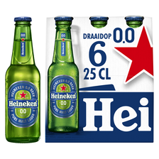 Heineken 0.0 Alcoholvrij Bier Flessen 6 x 25 cl
