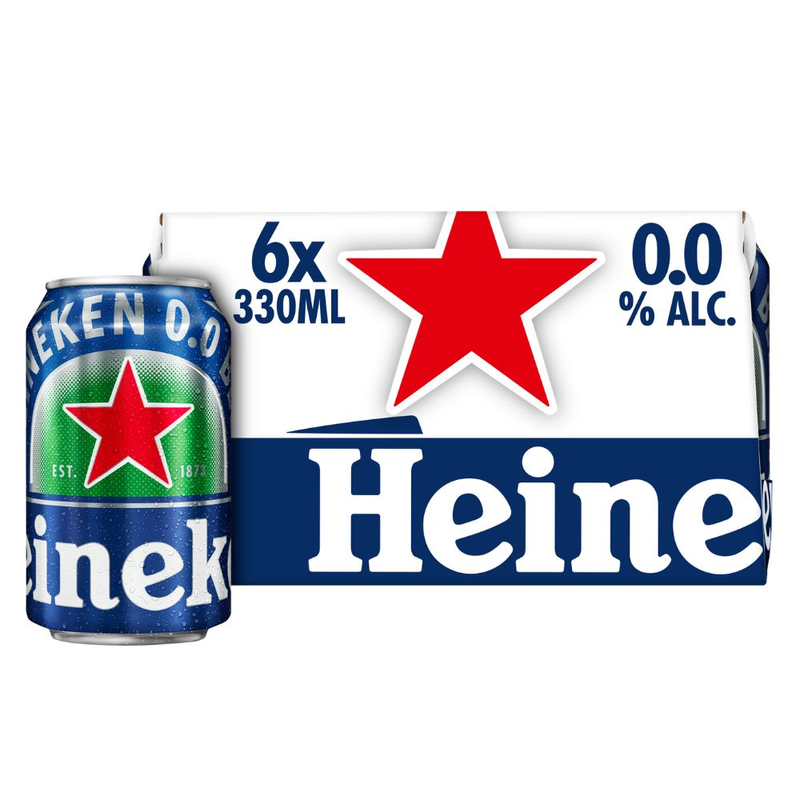 Heineken Premium Pilsener 0.0 Bier Blik 6 x 330ml