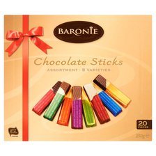 Baronie Chocolate Sticks Assortiment  doos 250 gram