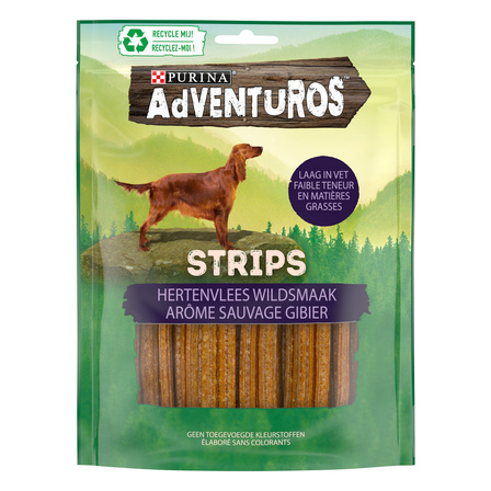 Adventuros Hondensnack Strips met Hert/Wildsmaak