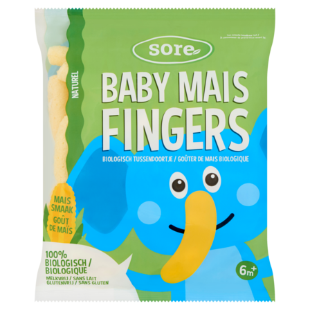 Sore Baby Mais Fingers Naturel 6+ Maanden